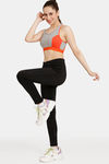 Rosaline Low Impact Sports Bra With Racer Back - Cherry Tomato — thumbnail 4